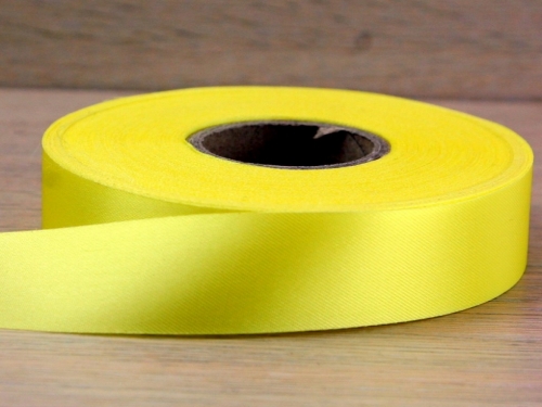 Budget Acetate Satin Ribbon Lemon Yellow