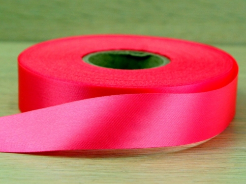 Budget Acetate Satin Ribbon Cerise Pink