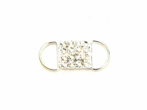 Diamante Strap Link Silver
