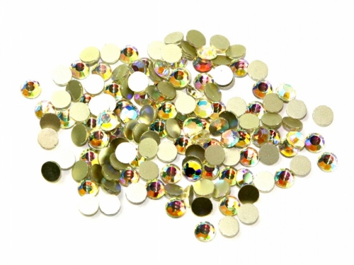 Foil Backed Diamantes Silver Clear