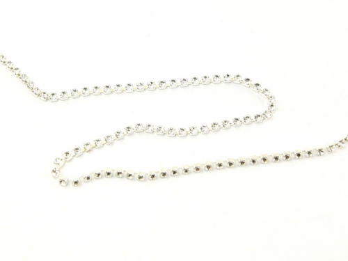 Crystal Diamante Trim Silver