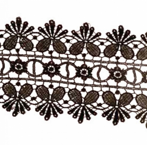 Heavy Guipure Lace Trim Black