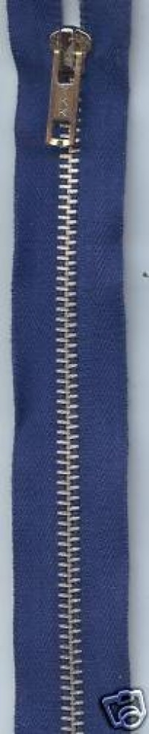 YKK Silver Metal Open End Zips Royal Blue