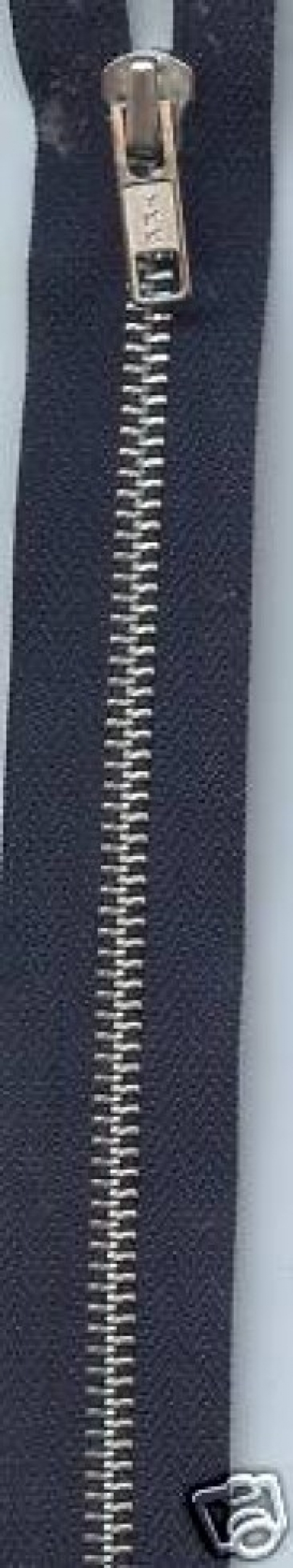 YKK Silver Metal Open End Zips Red