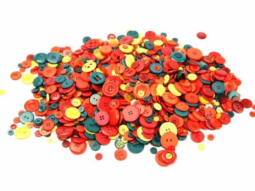 1 Kilo Assorted Buttons Bulk Value Pack Autumn