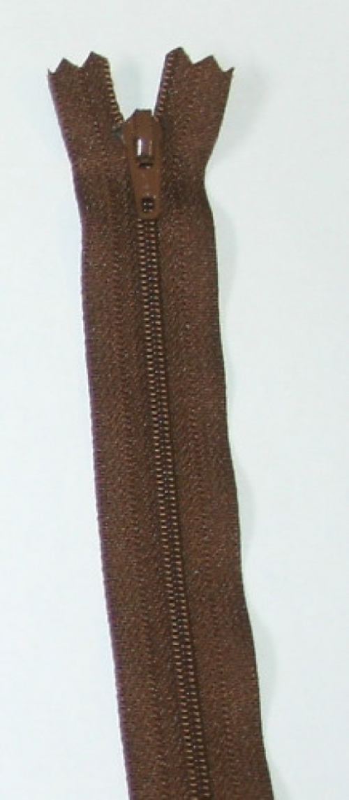 YKK Nylon Closed End Dress Zips Mid Brown