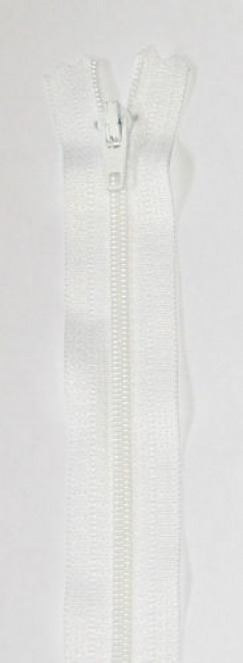 YKK Nylon Closed End Dress Zips White