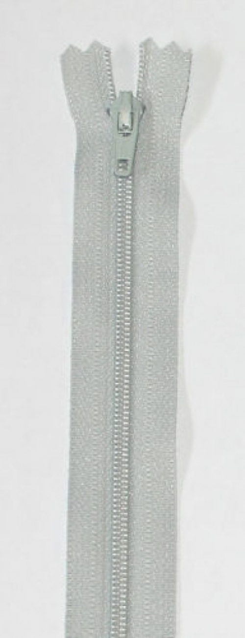 YKK Nylon Closed End Dress Zips Silver Grey