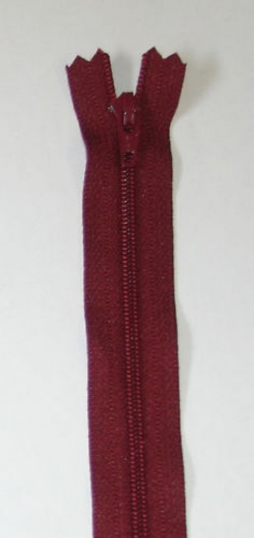 YKK Nylon Closed End Dress Zips Burgundy