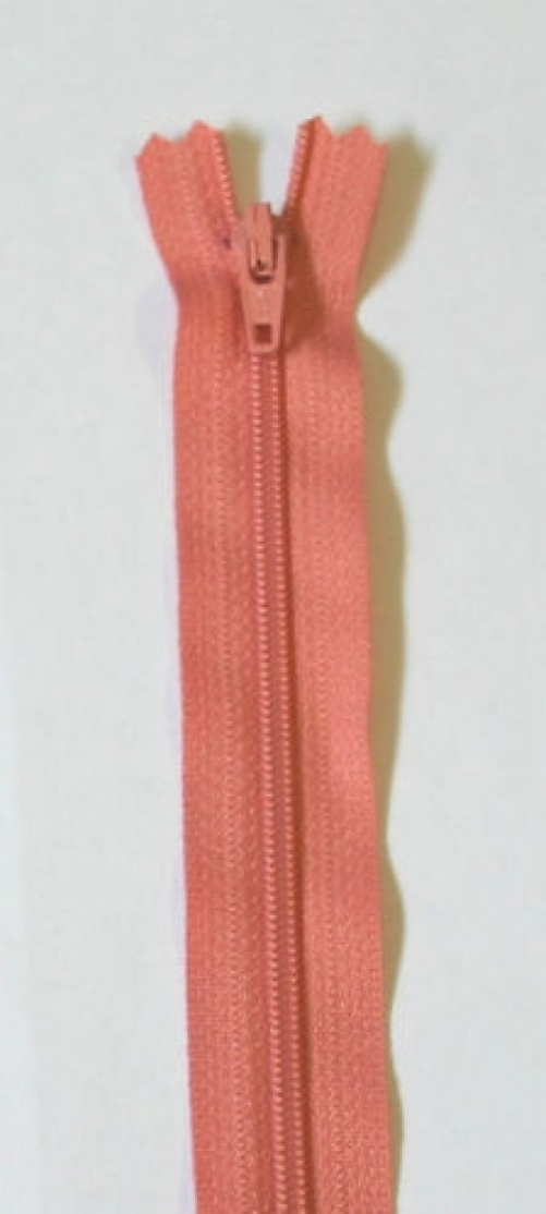 YKK Nylon Closed End Dress Zips Dark Peach