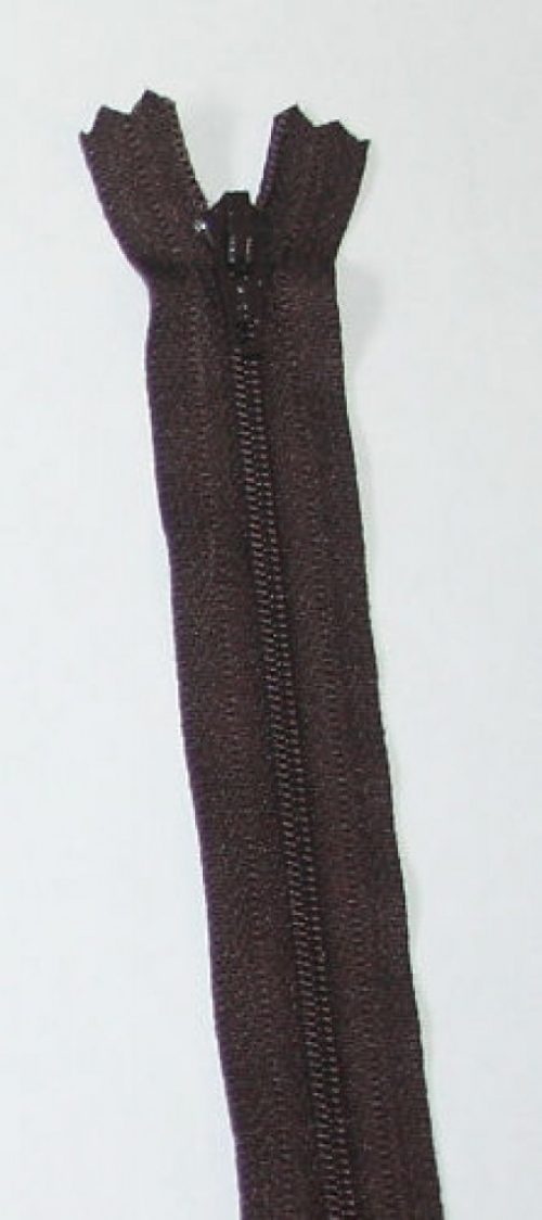 YKK Nylon Closed End Dress Zips Dark Brown
