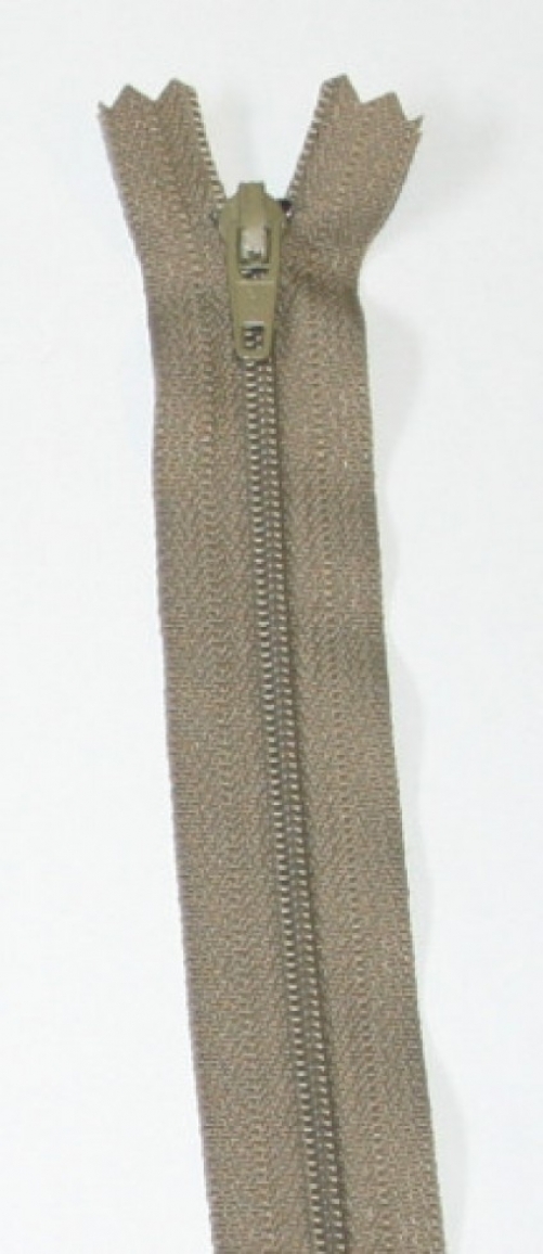YKK Nylon Closed End Dress Zips Light Khaki