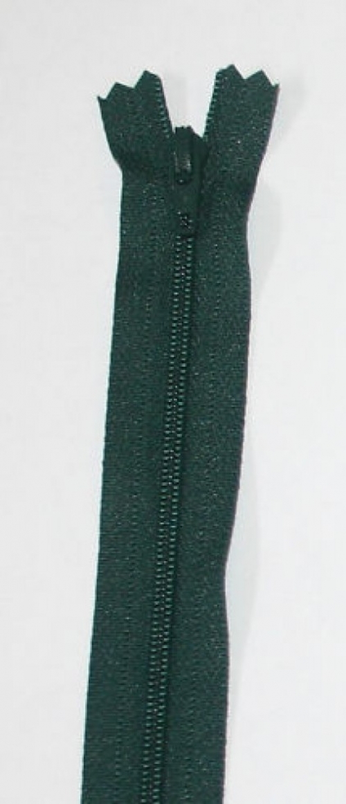 YKK Nylon Closed End Dress Zips Bottle Green