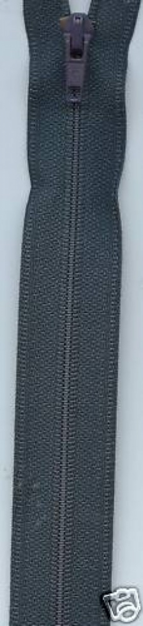 Nylon Open End Coat Zips Dark Grey