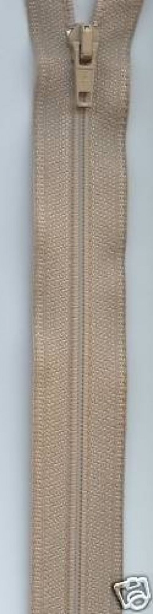 Nylon Open End Coat Zips Beige