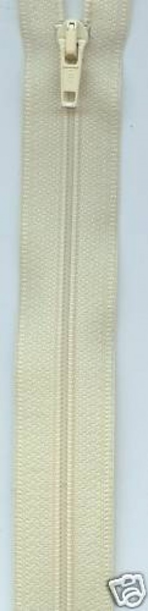 Nylon Open End Coat Zips Cream