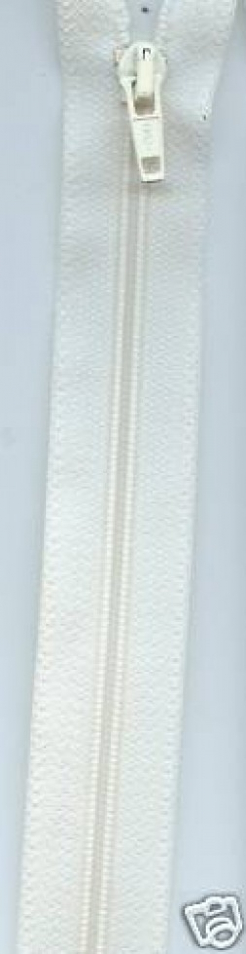Nylon Open End Coat Zips Ivory