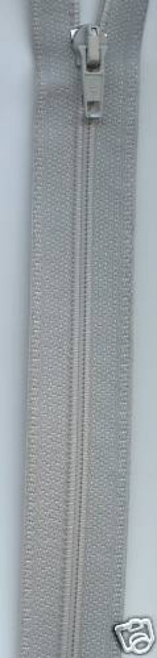 Nylon Open End Coat Zips Light Grey