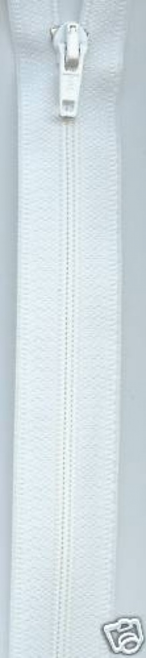 Nylon Open End Coat Zips White