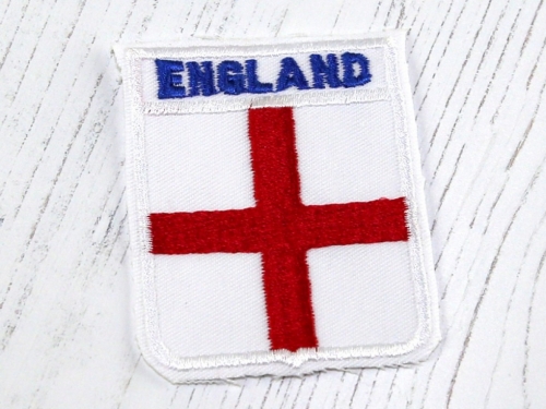 Patch Motif England Cross Shield White & Red