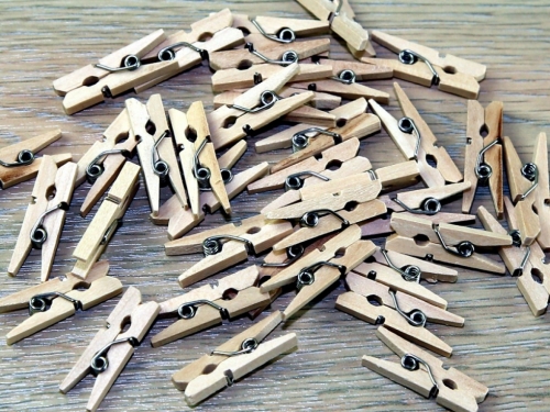 Habico Wood Craft Pegs (Value Pack of 5) Natural