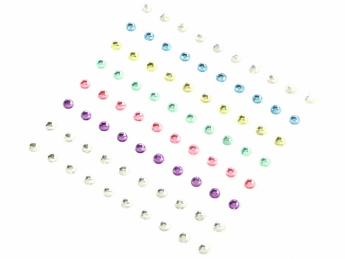 Stick On Flat Back Diamantes Pastels