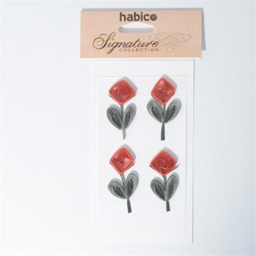 Flower Embellishments Red