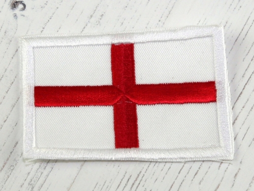 St Georges Flag Patch Motif Red & White