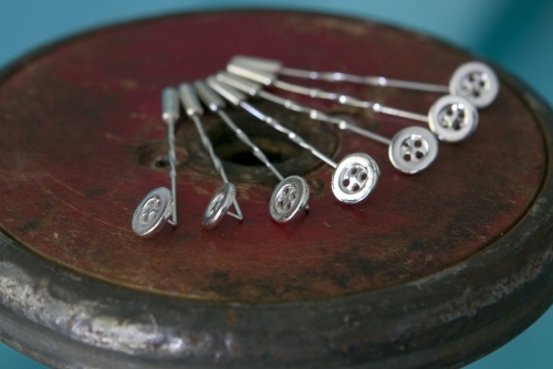 Silverdashery Handmade Button Brooch