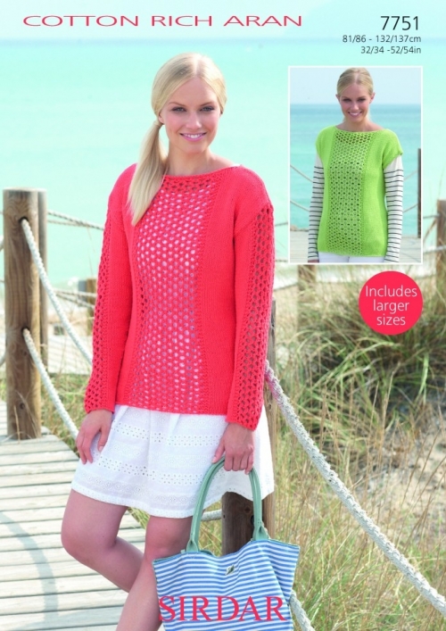 Sirdar Cotton Rich Knitting Pattern 7751