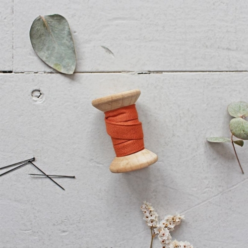 Atelier Brunette Viscose Crepe Bias Binding Tape Chestnut