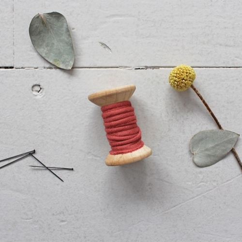 Atelier Brunette Viscose Crepe Piping Terracotta