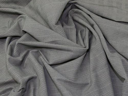 Deadstock Stretch Woven Bengaline Fabric Grey
