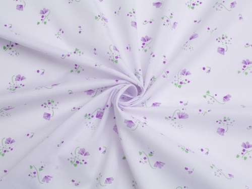 Printed Polycotton Fabric Purple
