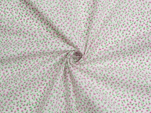 Printed Polycotton Fabric Pink