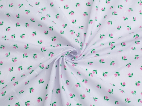 Printed Polycotton Fabric Pink