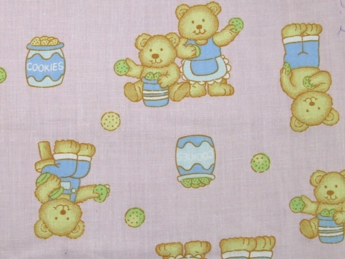 Printed Polycotton Fabric Pink