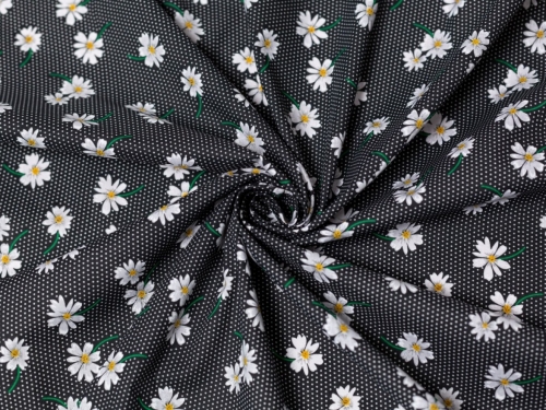 Printed Polycotton Fabric Black