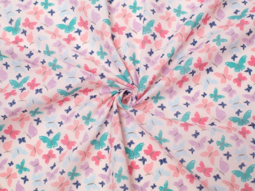 Printed Polycotton Fabric Pink