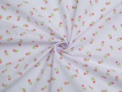 Printed Polycotton Fabric Pink