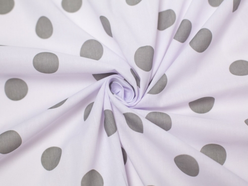 Minerva Core Range Printed Polycotton Fabric Light Grey
