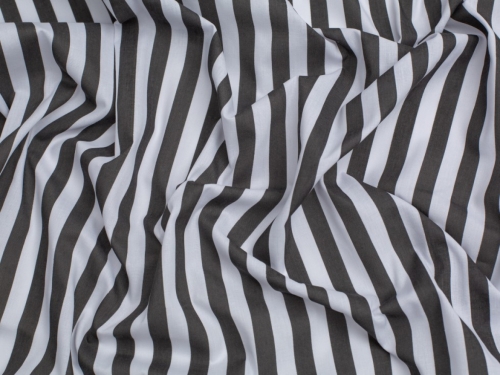 Minerva Core Range Printed Polycotton Fabric Dark Grey & White