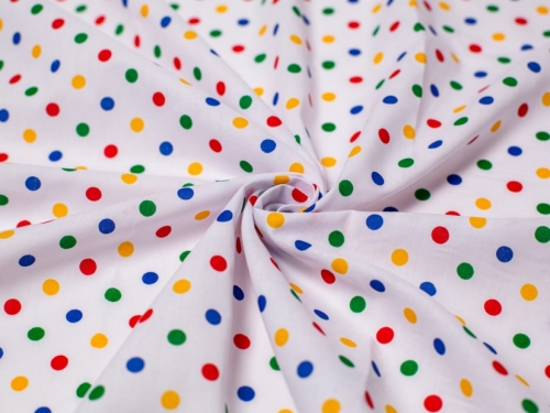 Minerva Core Range Printed Polycotton Fabric 7mm Spots