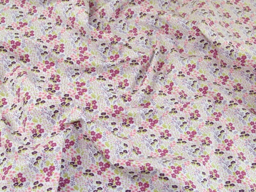 Printed Polycotton Fabric Blue