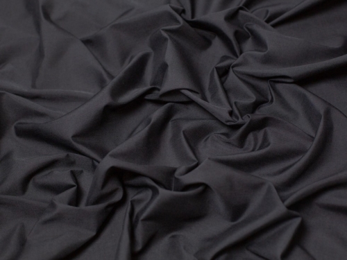 Minerva Core Range Plain Polycotton Fabric Black
