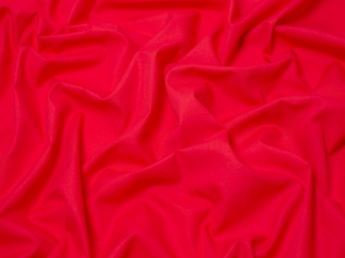 Minerva Core Range Plain Polycotton Fabric Red