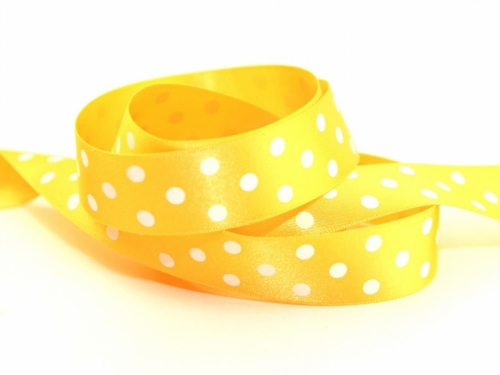 Berisfords Polka Dot Ribbon (Value Roll) 37 Gold