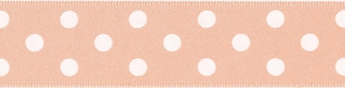 Berisfords Polka Dot Ribbon (Value Roll) 71 Peach