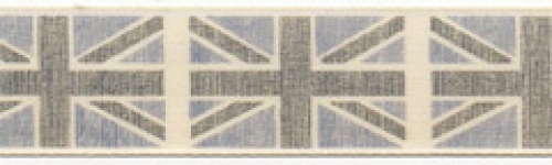 Berisfords Union Jack Flag Ribbon 1 Grey
