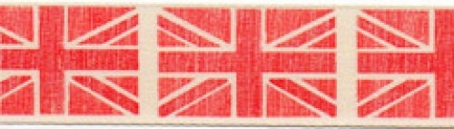 Berisfords Union Jack Flag Ribbon 3 Red